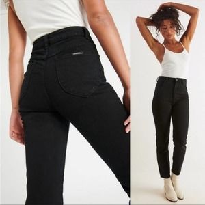 Rolla's Dusters Comfort Jet Black High Rise Slim Ankle Jeans Size 27